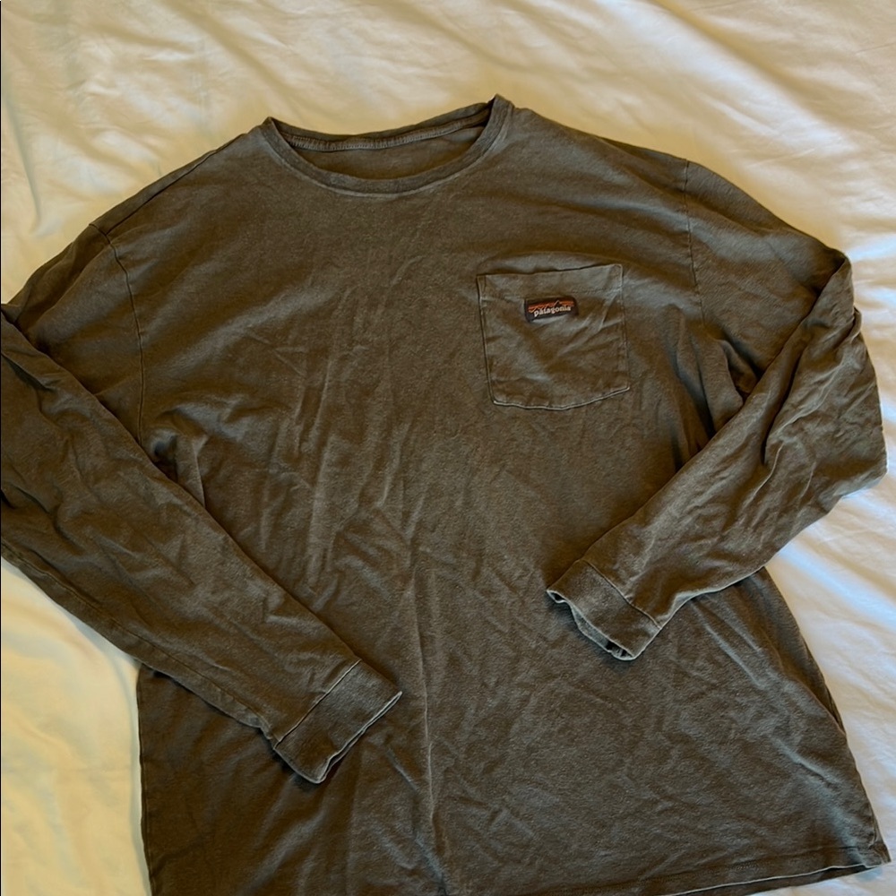Patagonia Men's Long Sleeve Shirt - dark khaki/green